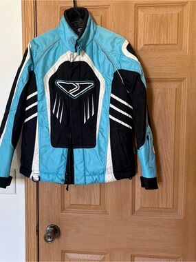 FXR Aqua & Black Insulated Women's Ski Jacket with White Accents